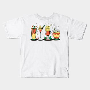 Tropical drinks and cocktails Kids T-Shirt